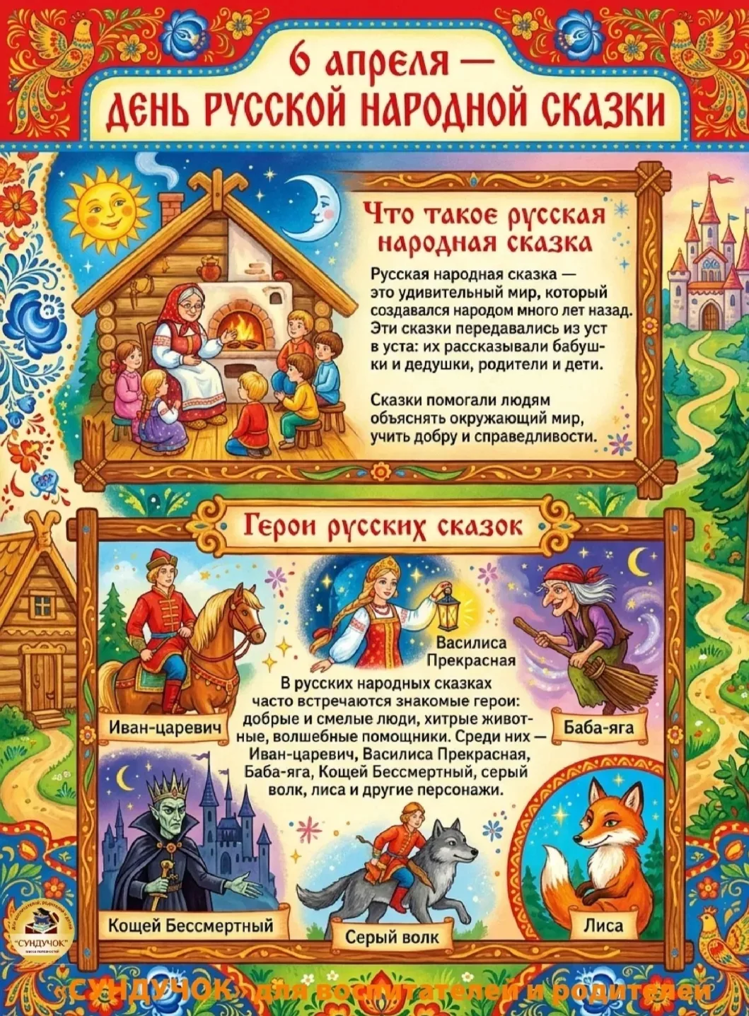 6 апреля в средней группе прошел день русской народной сказки. Русские народные сказки ...