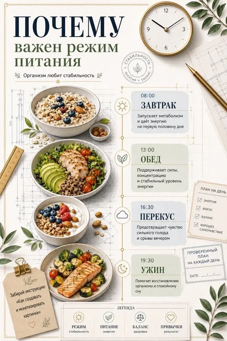 **ВАШЕ ТЕЛО РАБОТАЕТ ПО РАСПИСАНИЮ. ЕШЬТЕ ПО ЧАСАМ И ХУДЕЙТЕ**