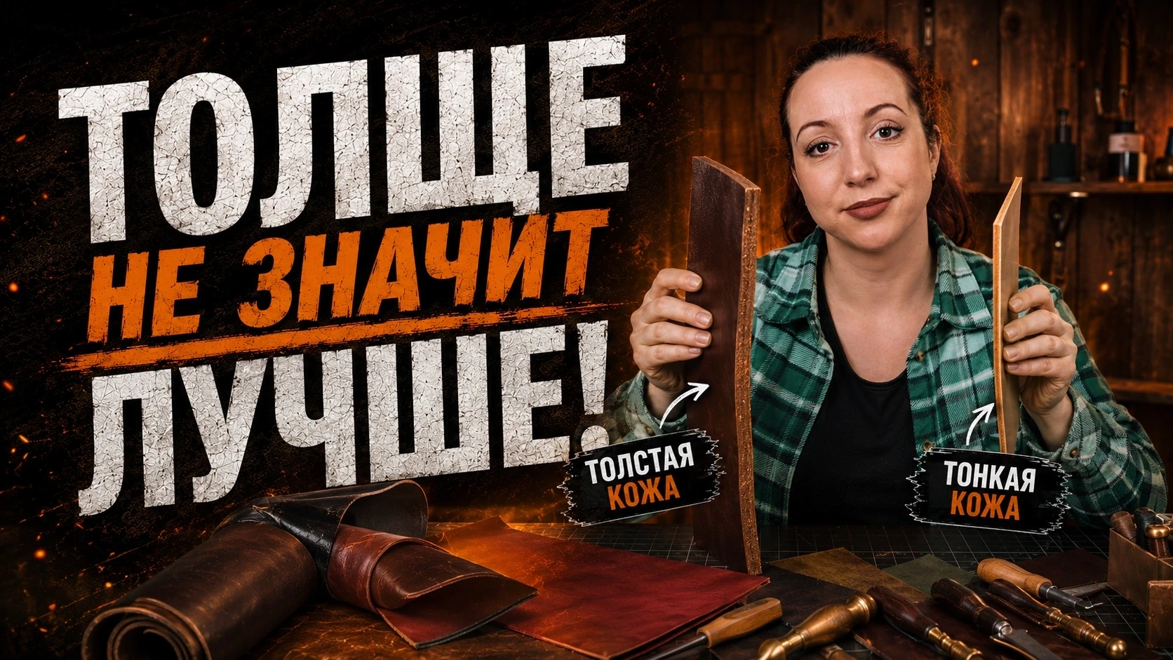 Кожа подходящей толщины еще не обязательно подойдёт для изделия