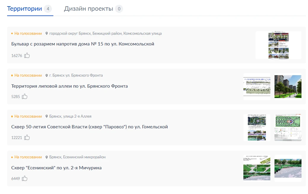 Продолжается Всероссийское голосование по отбору общественных территорий для благоустройства  Жители