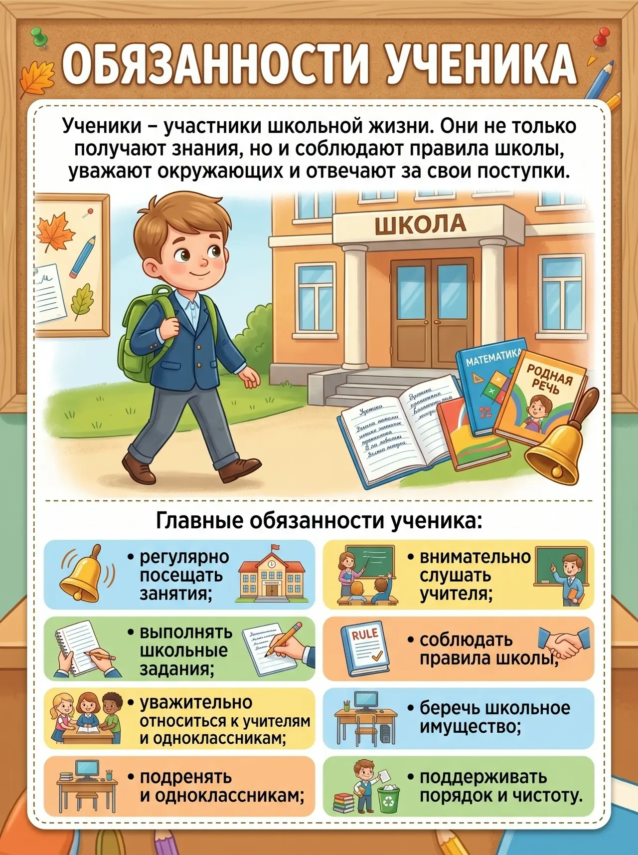 📚 Обязанности ученика — учимся быть ответственными!