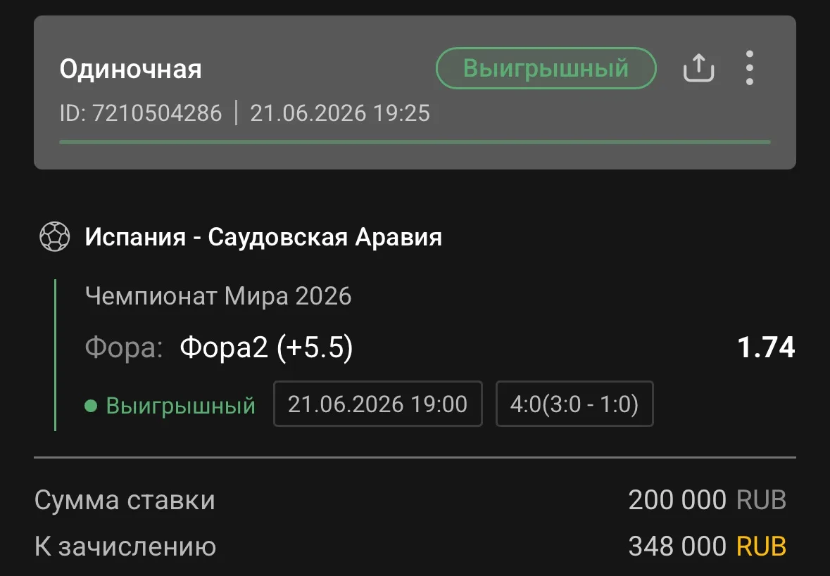 Честно и 4 гол случайный.
8+ подряд в Live