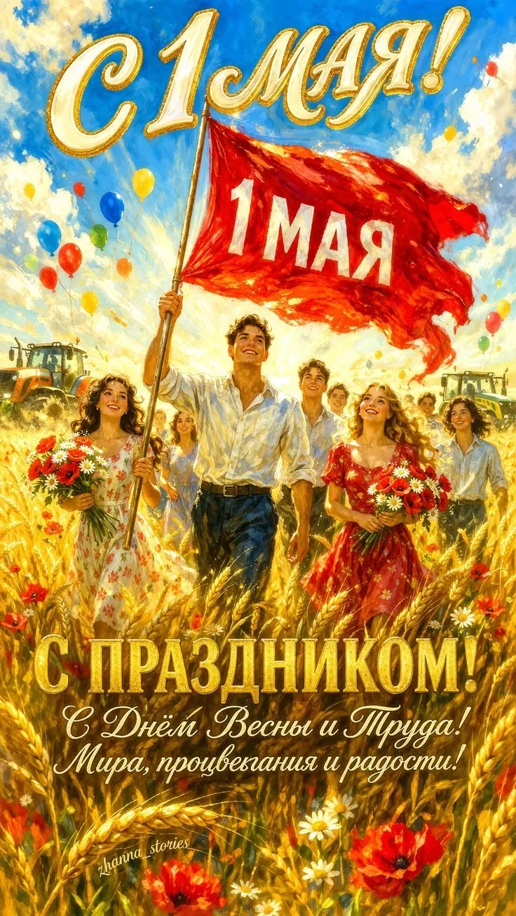 С Праздником Весны и Труда!💐
