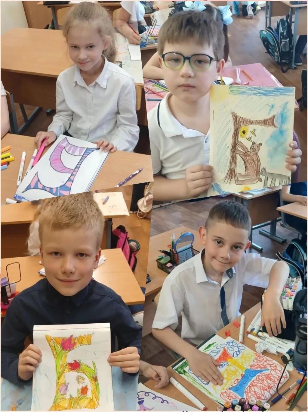🎨✨ Маленькие художники в деле!   Ученики 1 классов под руководством учителя изобразительного искусст
