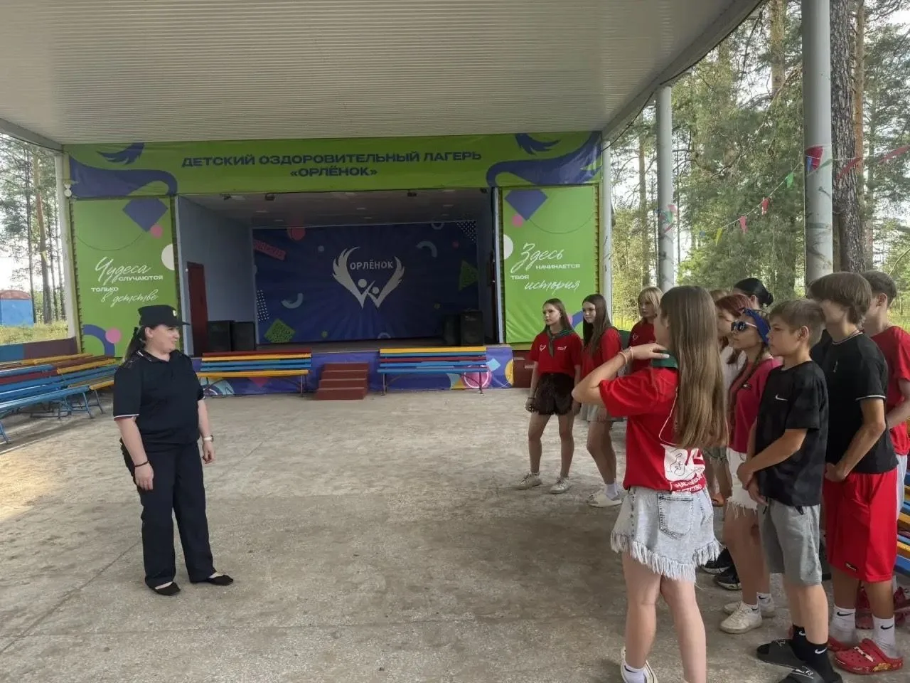 📌Полицейские и общественники провели профилактические мероприятия в детских оздоровительных лагерях