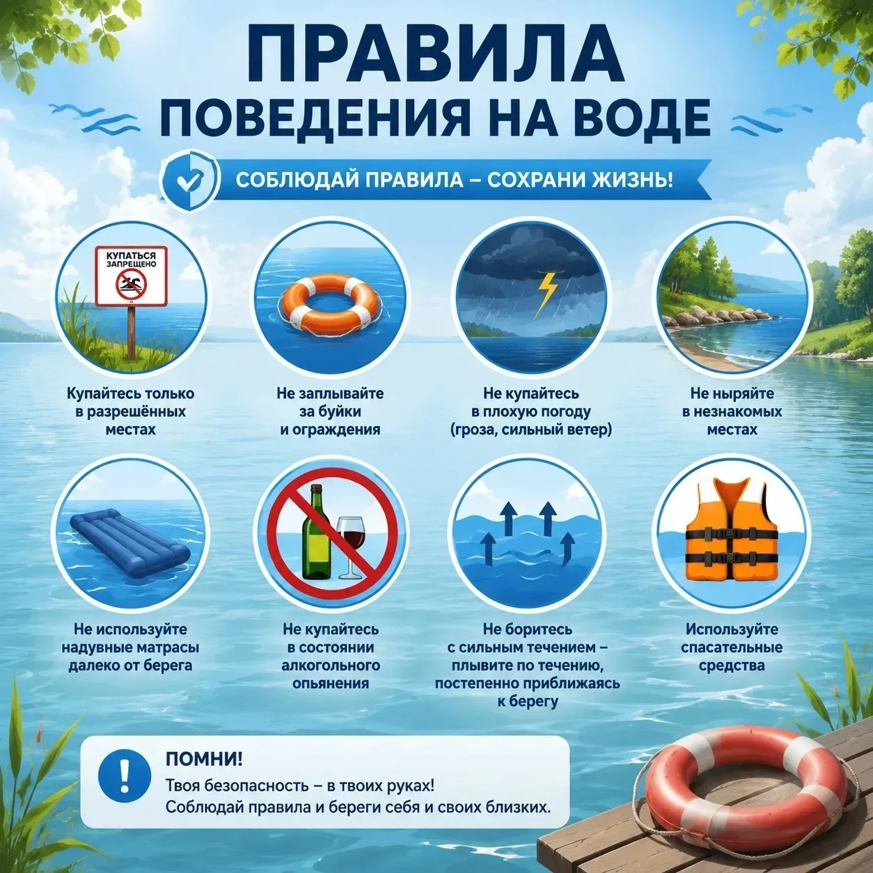 Уважаемые жители и гости Красногвардейского муниципального округа, напоминаем вам правила безопасног