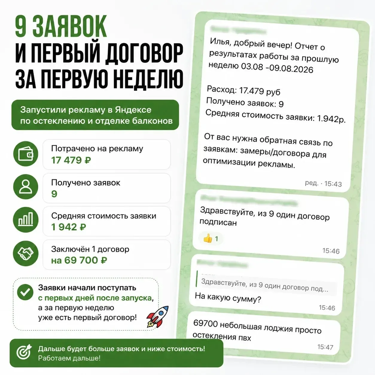 🔥+1 договор за первую неделю работы с Яндексом