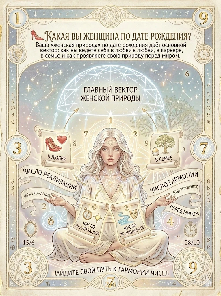 👠 КАКАЯ ВЫ ЖЕНЩИНА ПО ДАТЕ РОЖДЕНИЯ?