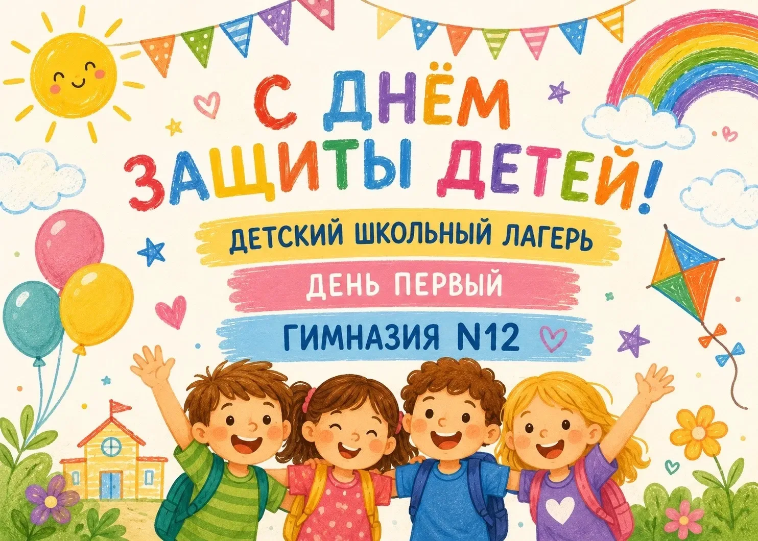 День первый в школьном лагере!