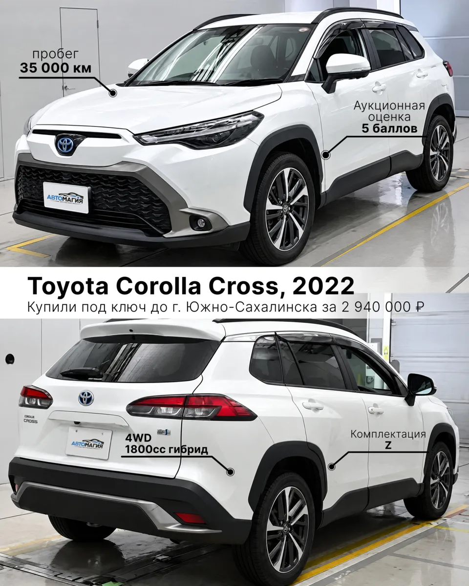 🔥 Забрали с аукциона Toyota Corolla Cross 2022 года — свежий гибридный кроссовер в мак...
