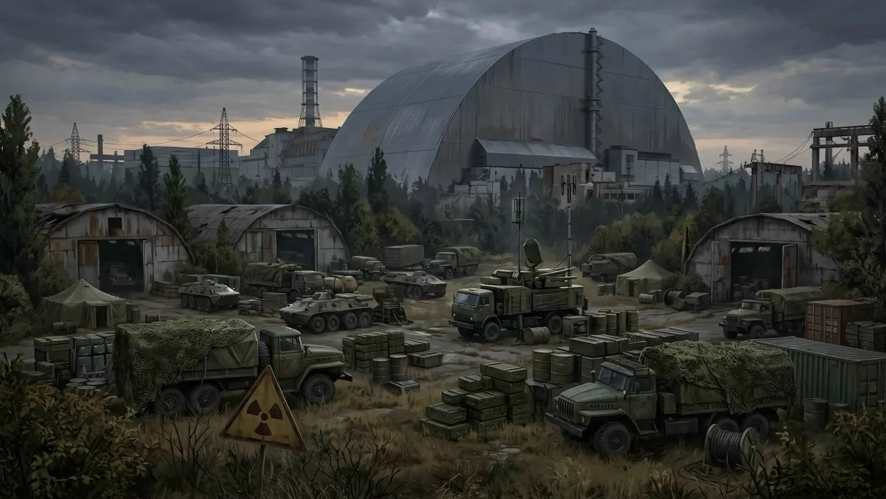 🇺🇦 ВСУ прячут боеприпасы и технику под прикрытием саркофага Чернобыльской АЭС