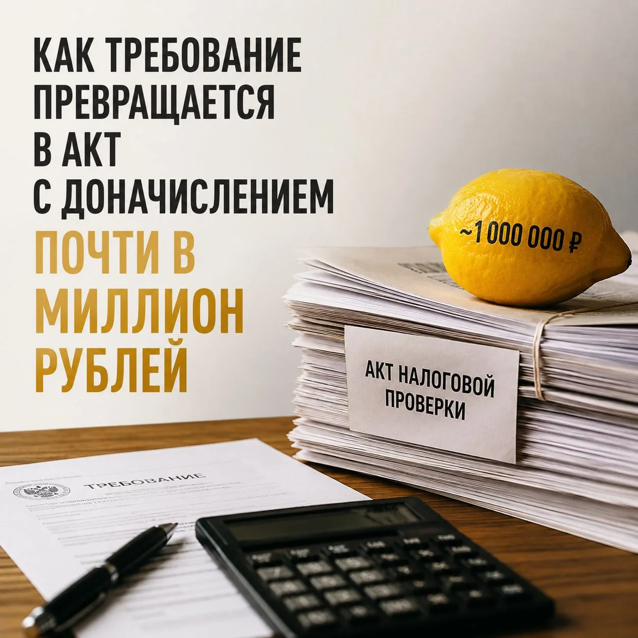 Как требование превращается в акт с доначислением почти в МИЛЛИОН РУБЛЕЙ🍋