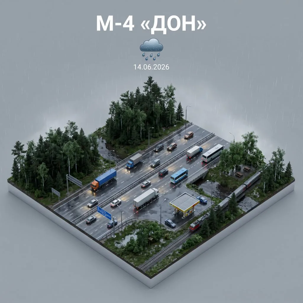 ☂️ Погодные условия на М-4 «Дон» 14 июня

В течение суток местами дождливая погода.