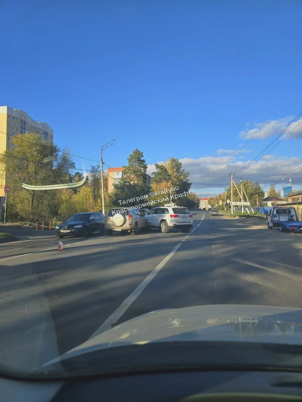 🚨 Авария на повороте на новую дорогу на Лобачевского