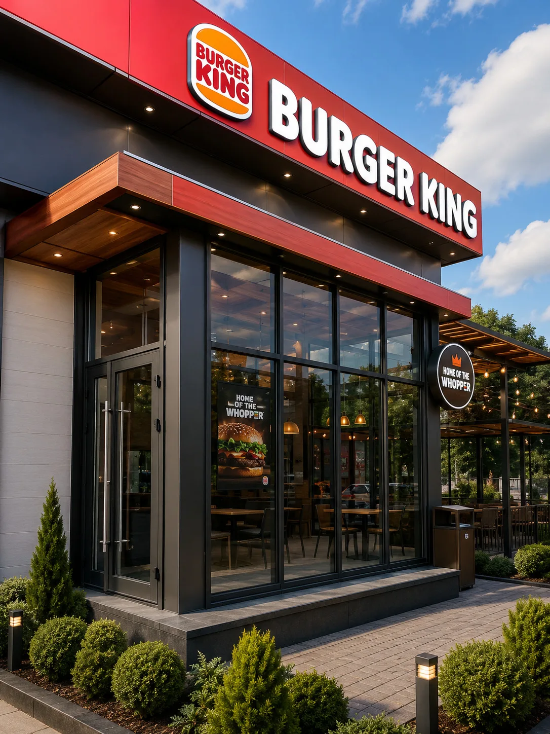 Новый объект — остекление ресторана Burger King. 183 м² панорамных витражей высотой 3 м...