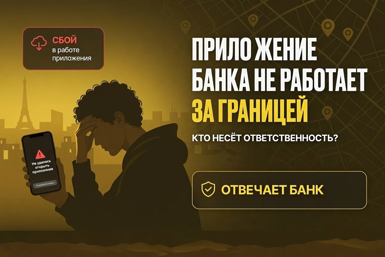 Приложение Банка не работает за границей. Кто отвечает за ваши убытки?

В новостях и социальных сетя