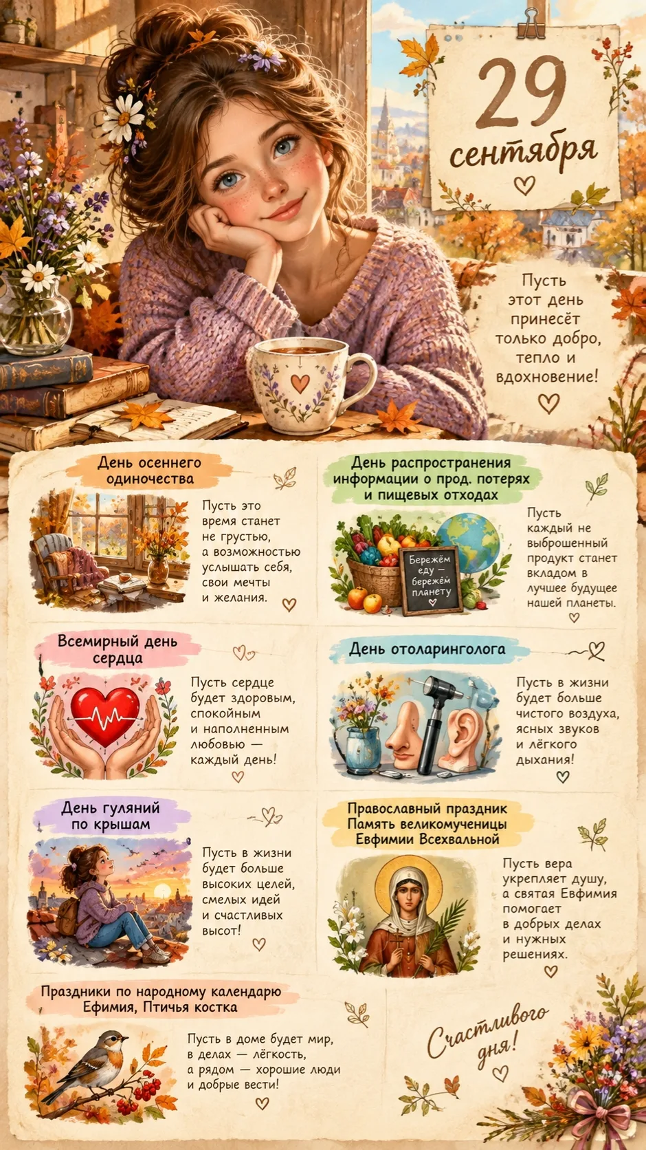 Посмотрите, какие праздники 🥳🥰 сегодня существуют. 🏵️🤩🧡