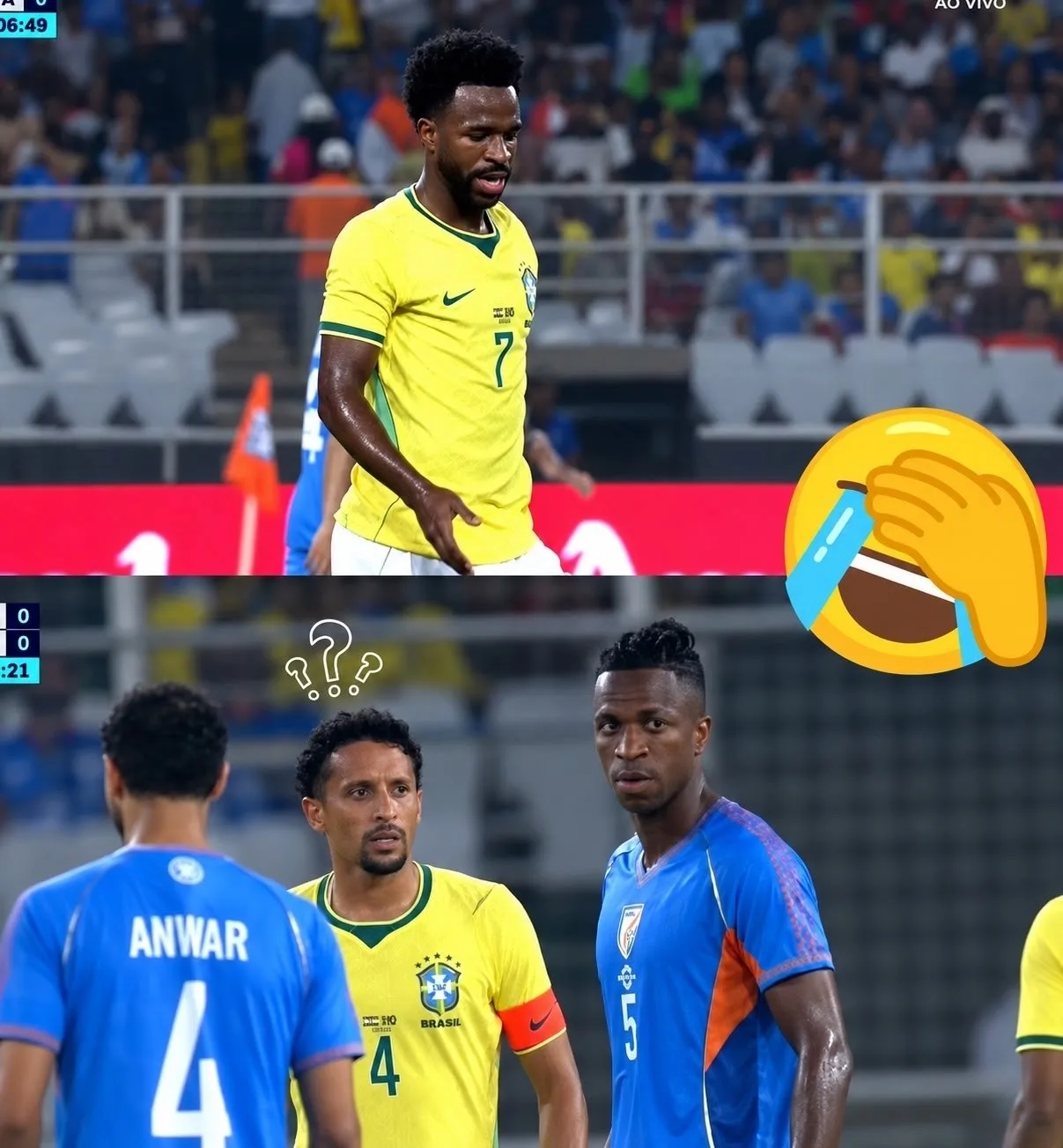 😳 Наш капитан в замешательстве?? Почему индийский игрок выглядит больше как Винисиус, ...