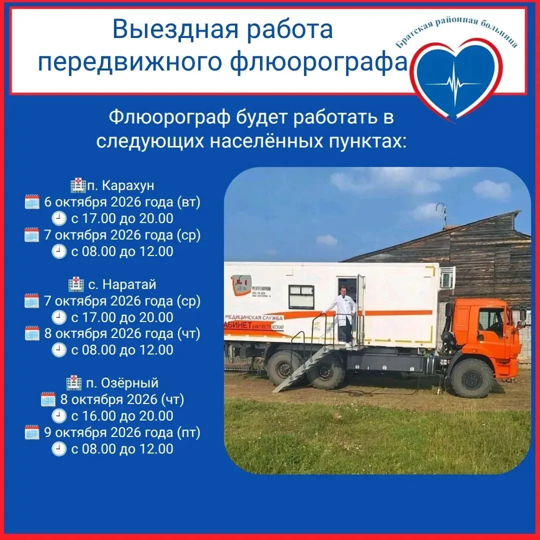 Выездная работа передвижного флюорографа!🚑