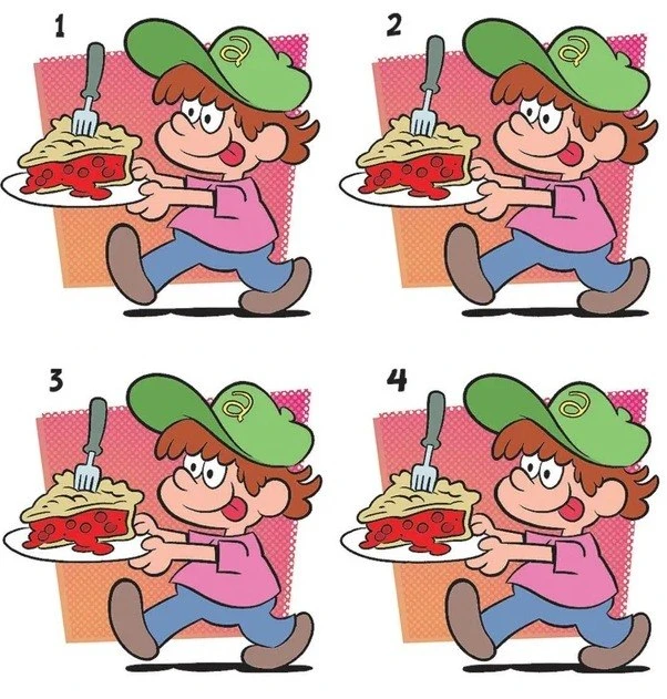Какие две картинки одинаковы?