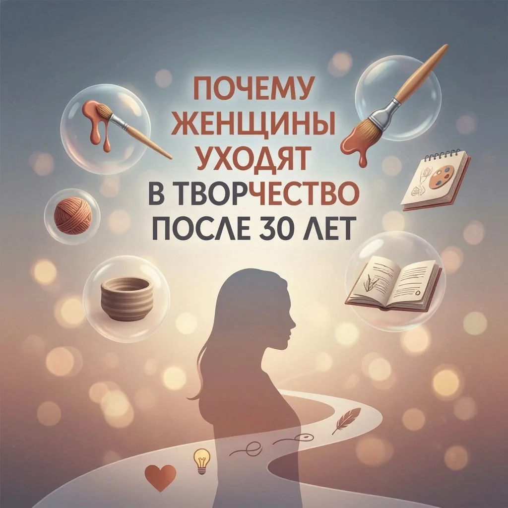 Почему после 30 женщины уходят в творчество? Это не кризис, а апгрейд 😀