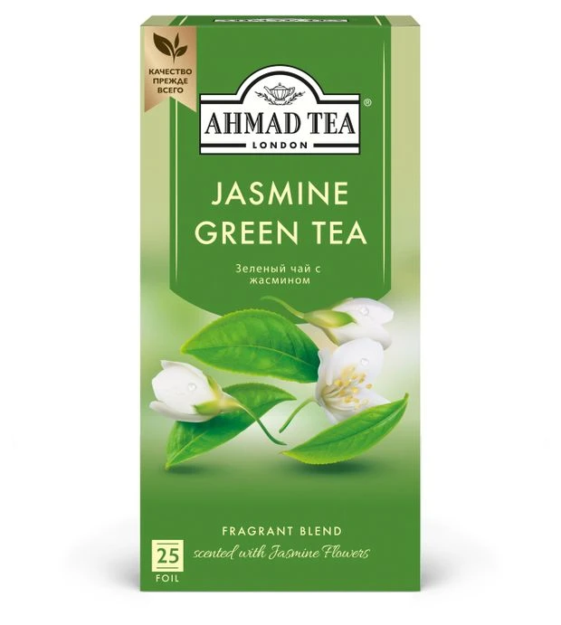 зелёный чай Ahmad Tea Jasmine Green Tea в пакетиках – вкус Ahmad Tea Jasmine Green Tea ...