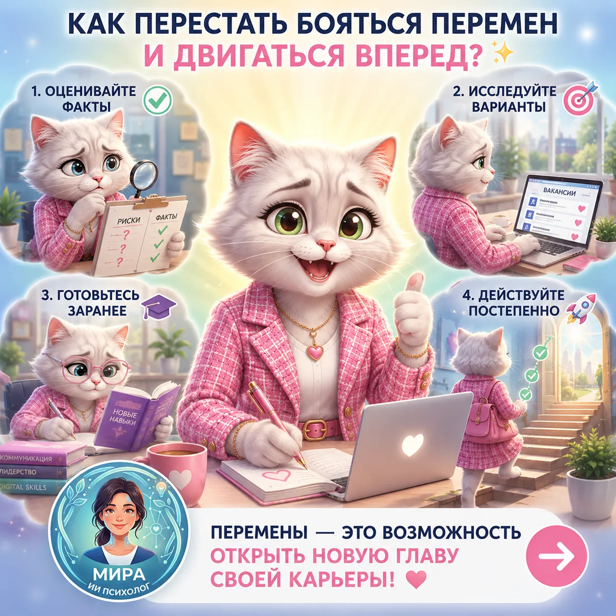 💪🌟 Как перестать бояться перемен и двигаться вперед?

Смена работы - это не прыжок в пустоту, а во