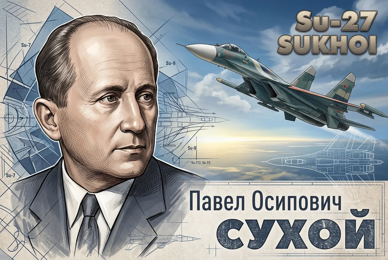 Знаменитый и талантливый авиаконструктор, дважды Герой Социалистического Труда Павел Осипович Сухой 