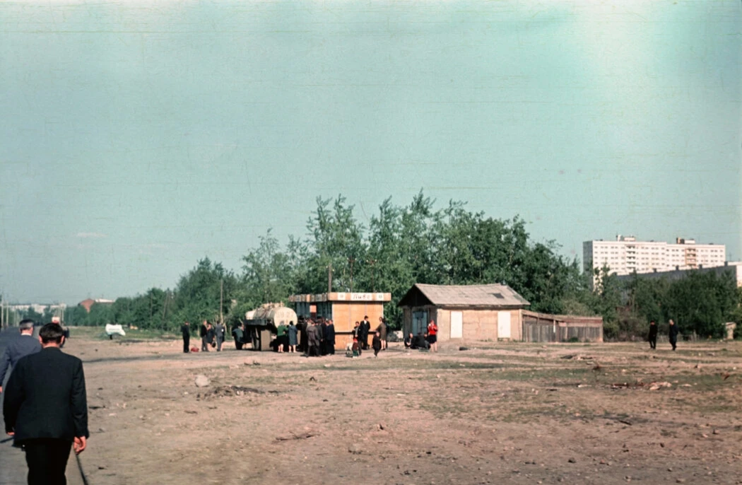 Вид вдоль Зеленого проспекта и Братской улицы, 1970 год.