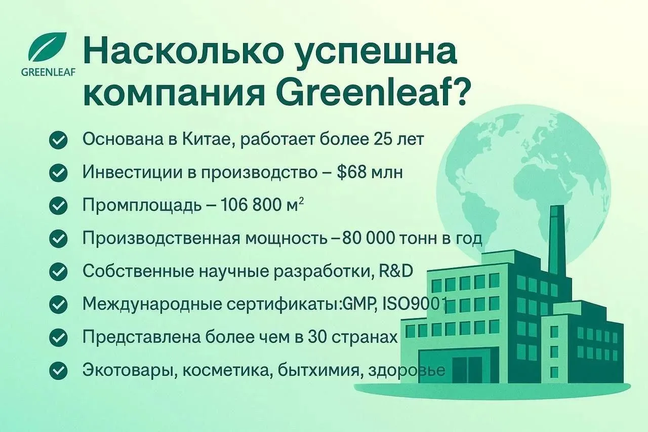 ДЛЯ ТЕХ, КТО РАССМАТРИВАЕТ КОМПАНИЮ « GREENLEAF» НЕ ТОЛЬКО КАК ПОЛЬЗОВАТЕЛЬ ЗАМЕЧАТЕЛЬН...