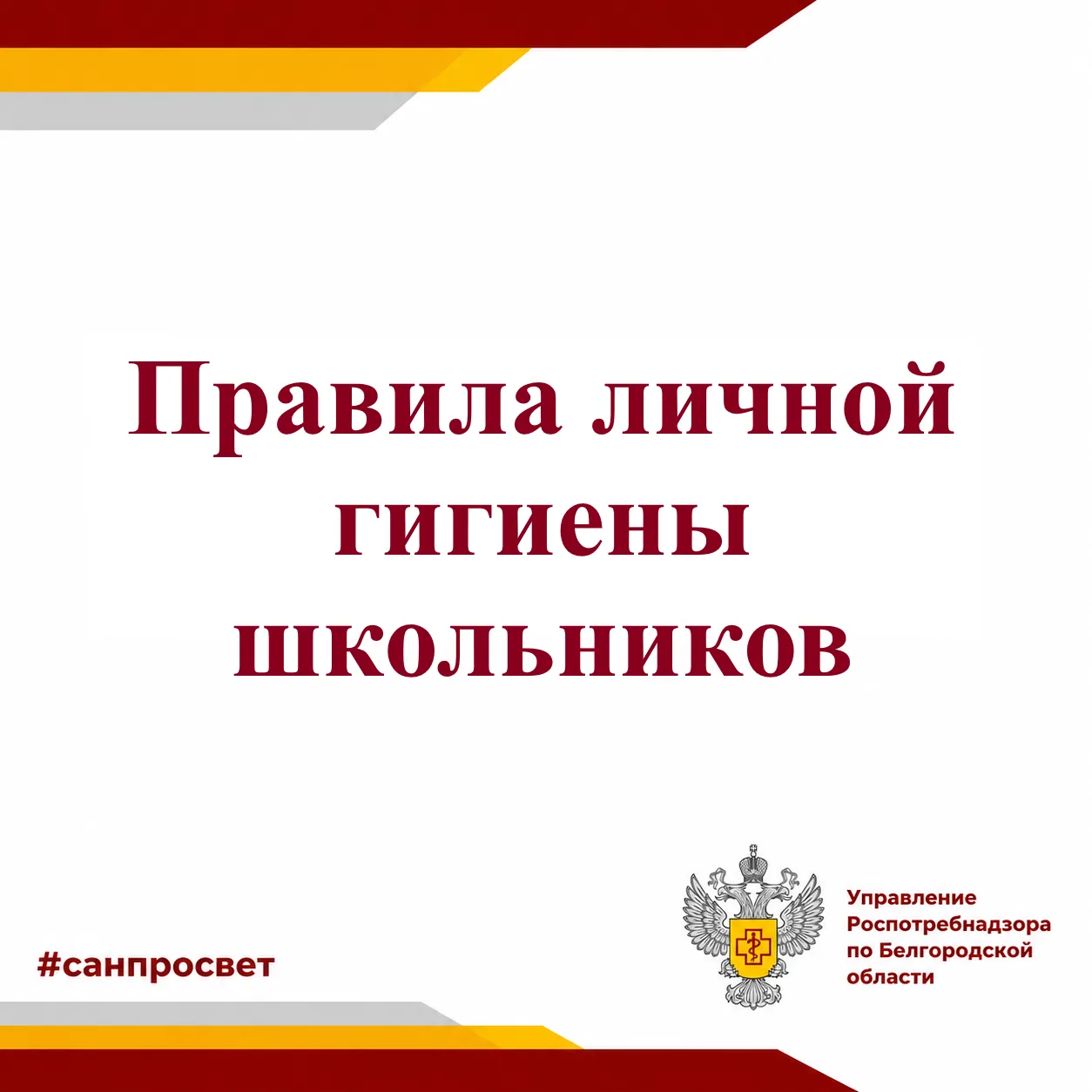 Правила личной гигиены школьника