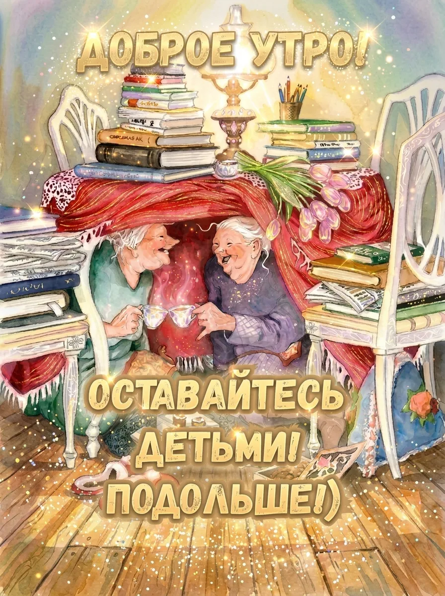 Доброе утро! Иногда совсем не нужно становиться серьёзнее и взрослее. Оставайтесь детьм...