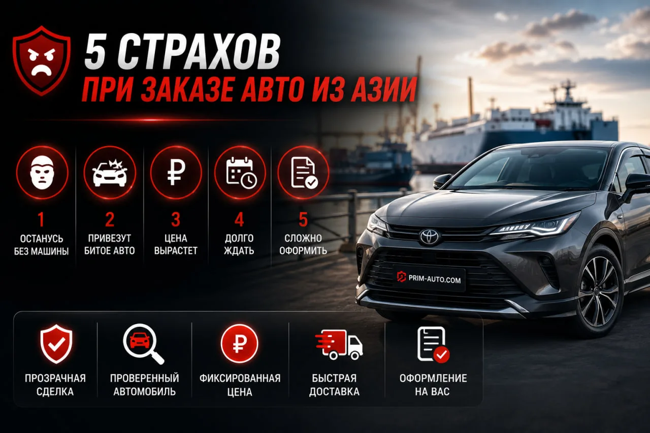 😰 5 СТРАХОВ ПРИ ЗАКАЗЕ АВТО ИЗ АЗИИ - И ПОЧЕМУ ОНИ НЕ РАБОТАЮТ С НАМИ 😰

«А вдруг обманут?», «А ес