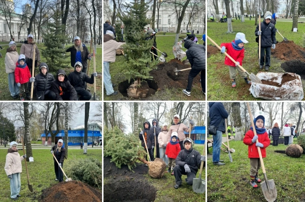 🌱 Активисты Движения Первых нашей школы приняли участие в проекте «Молодёжная зелёная дружина» в рам