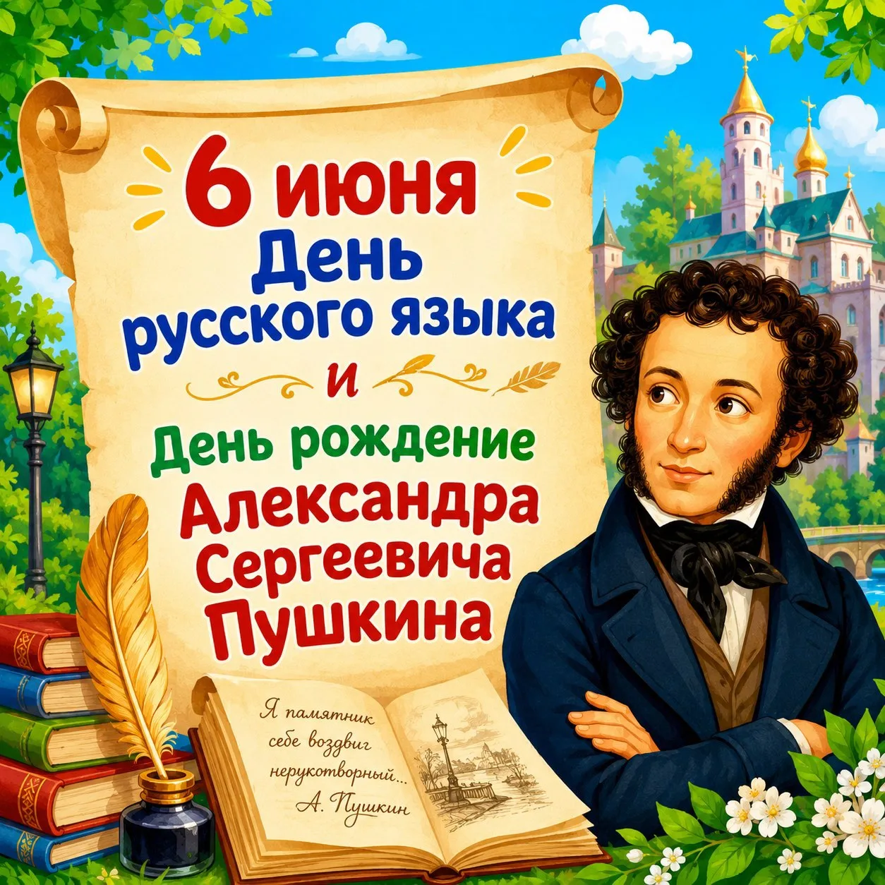 🎉 Сегодня, 6 июня, мы отмечаем день рождения великого русского поэта А.С. Пушкина в гр...