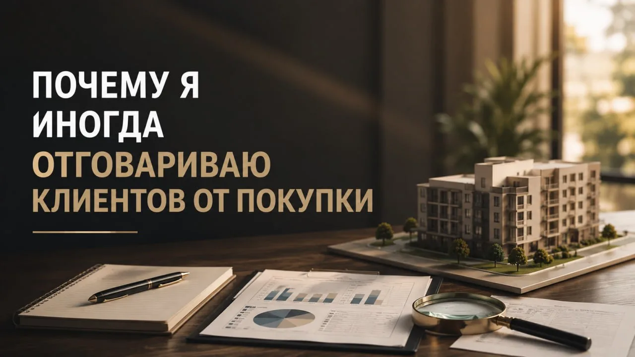 💬 Почему я иногда отговариваю клиентов от покупки недвижимости