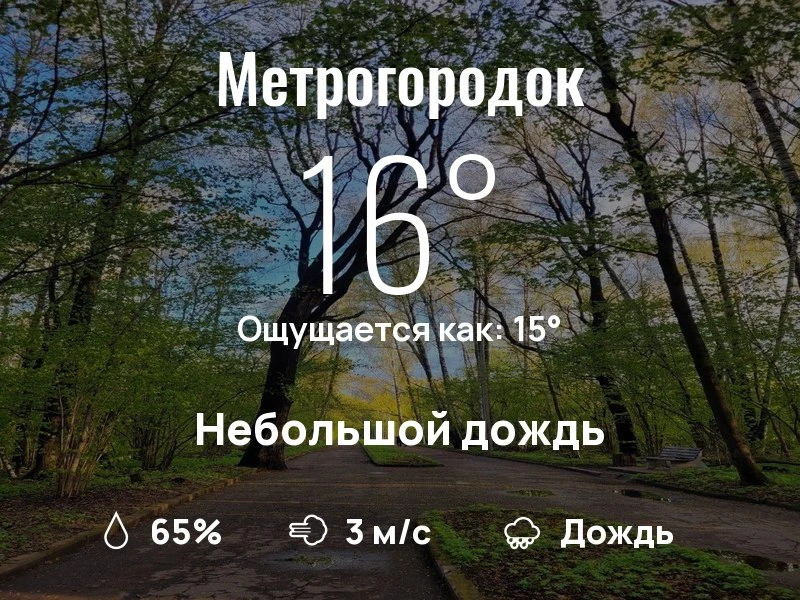 Что с погодой в Метрогородке?
