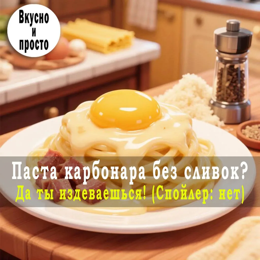 Паста карбонара без сливок? Да ты издеваешься! (Спойлер: нет)