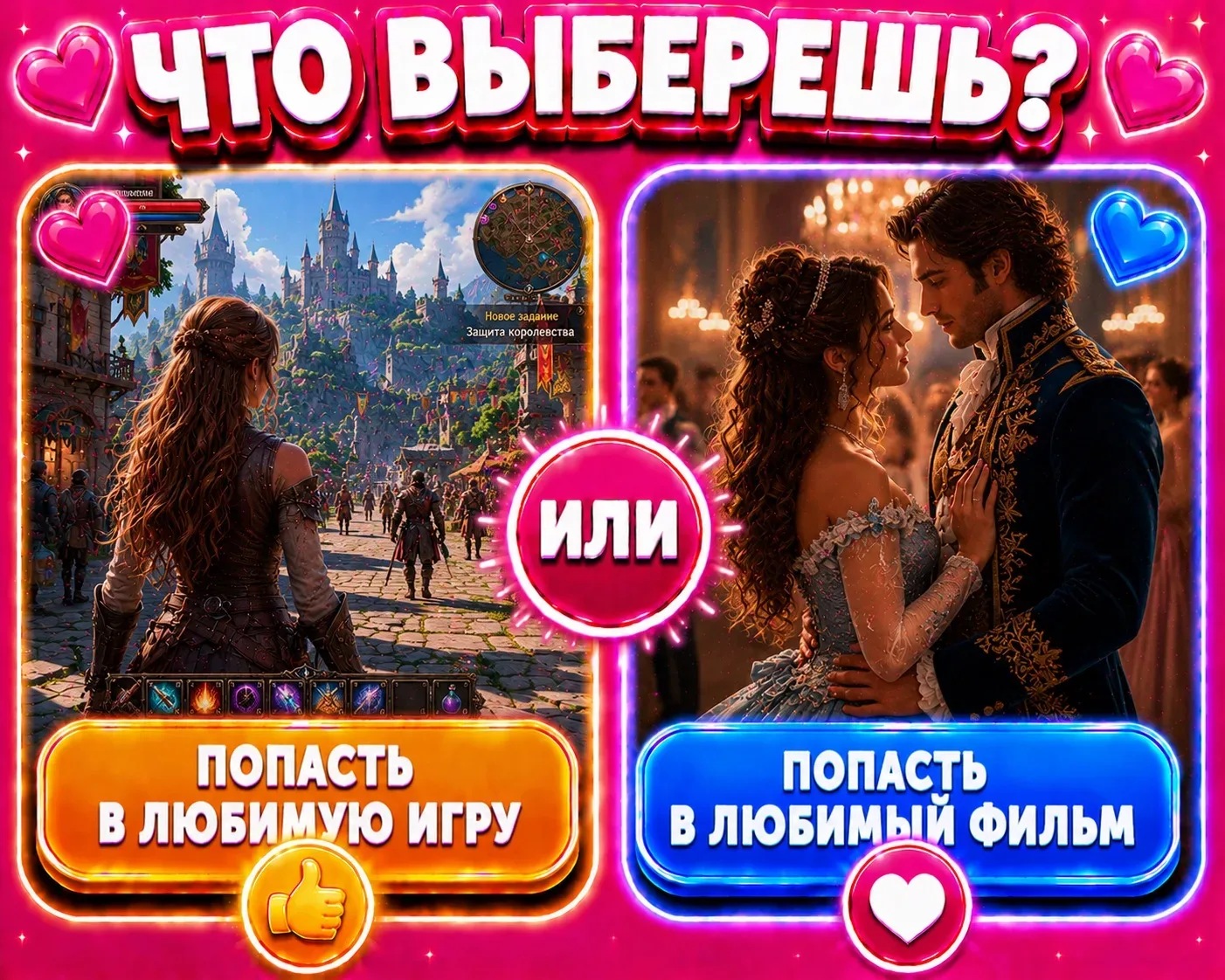 Попасть в любимую игру или любимый фильм?
