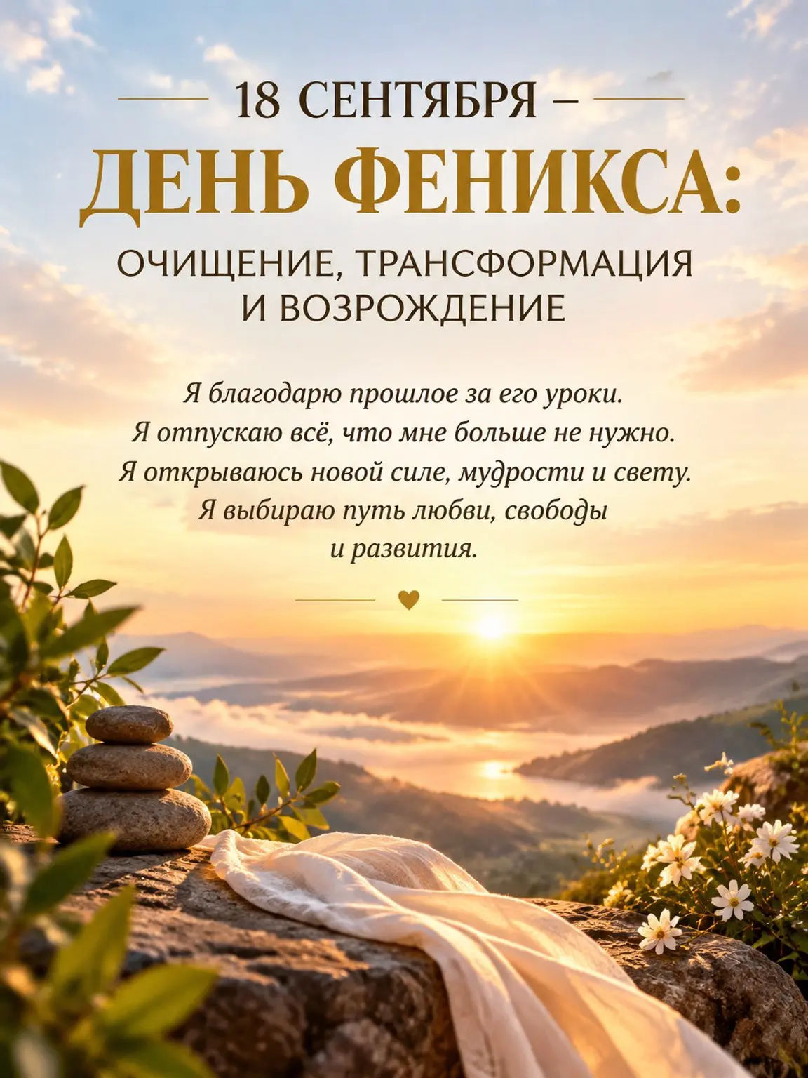 🌙 18 СЕНТЯБРЯ — ДЕНЬ ФЕНИКСА: ОЧИЩЕНИЕ, ТРАНСФОРМАЦИЯ И ВОЗРОЖДЕНИЕ 🌙