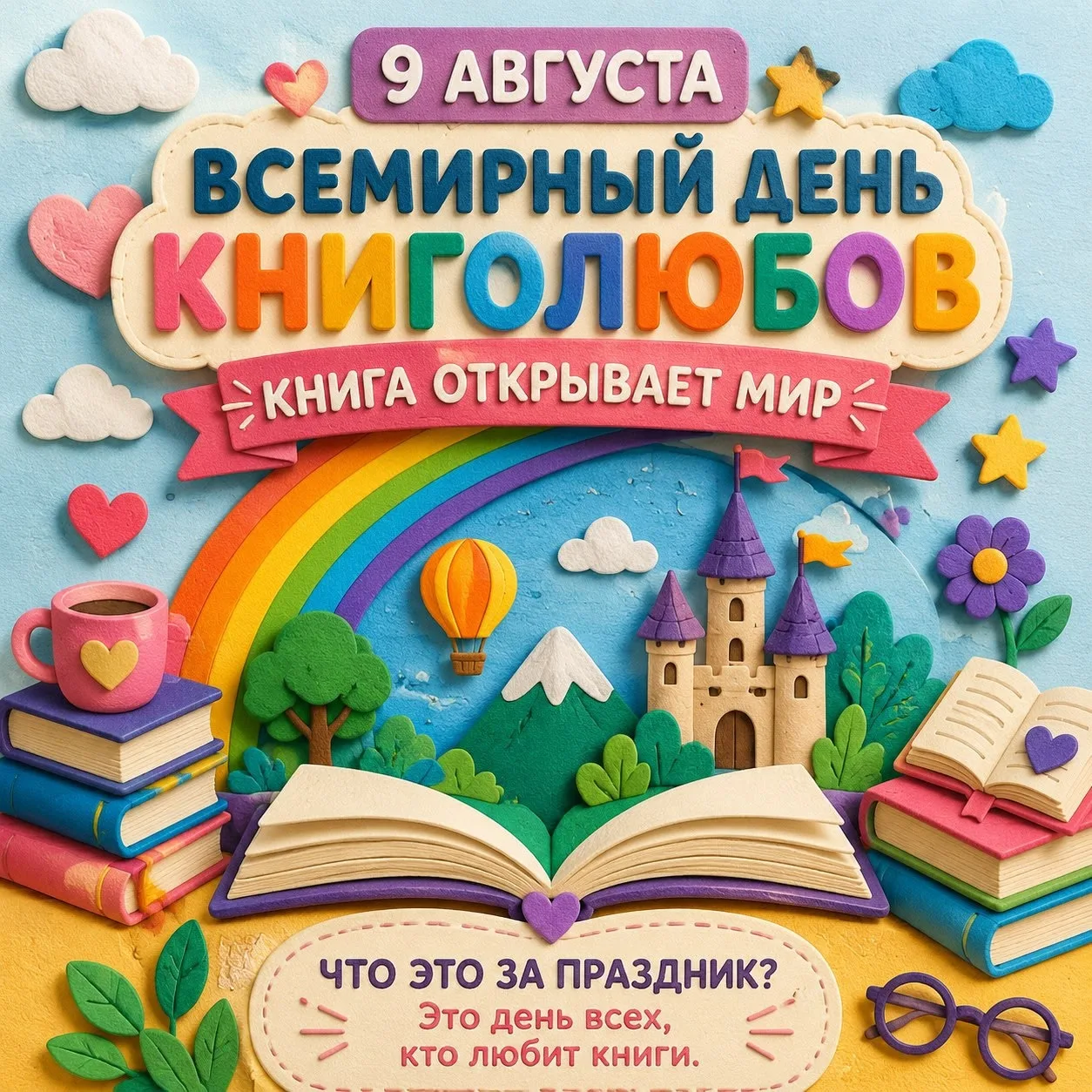📚 9 августа отмечают добрый праздник всех, кто любит читать книги, рассматривать краси...
