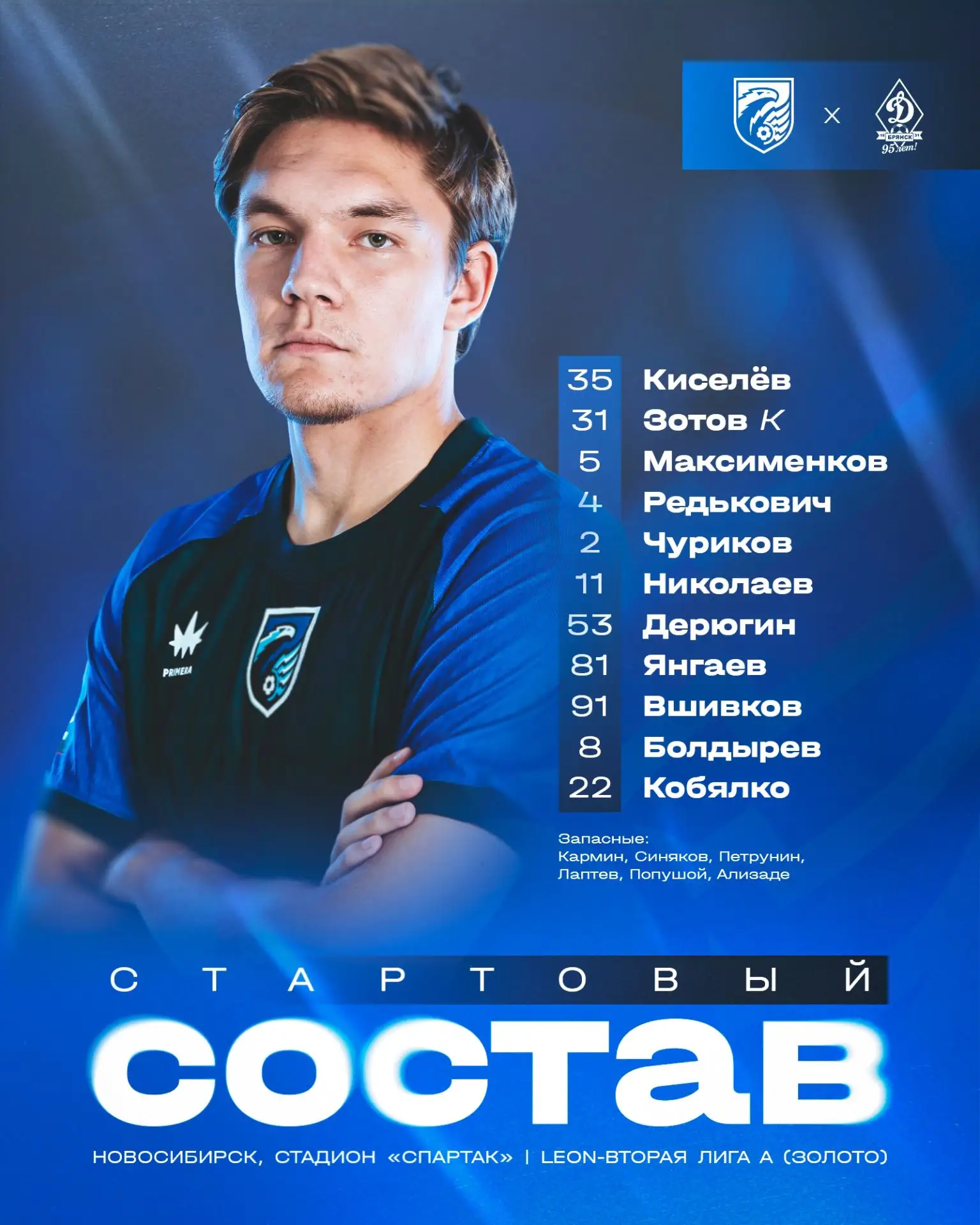 Стартовые составы:
