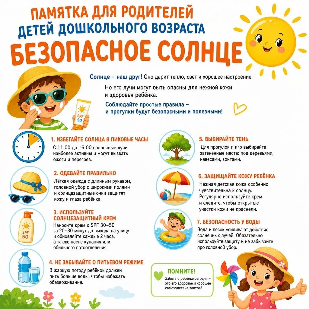 🌞Солнце - наш друг! Оно дарит тепло, свет и хорошее настроение. 

Забота о ребёнке сегодня - это ег
