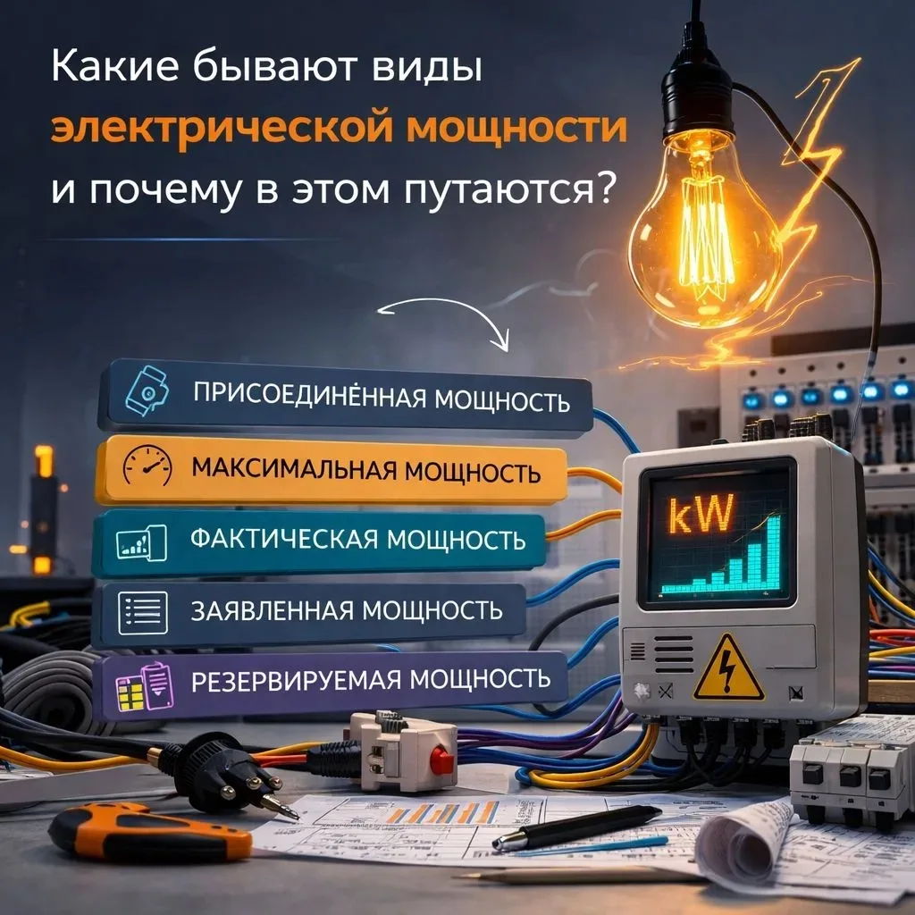 Слово "мощность»" одно, а значений у него пять. Давайте разберёмся без сложных терминов.