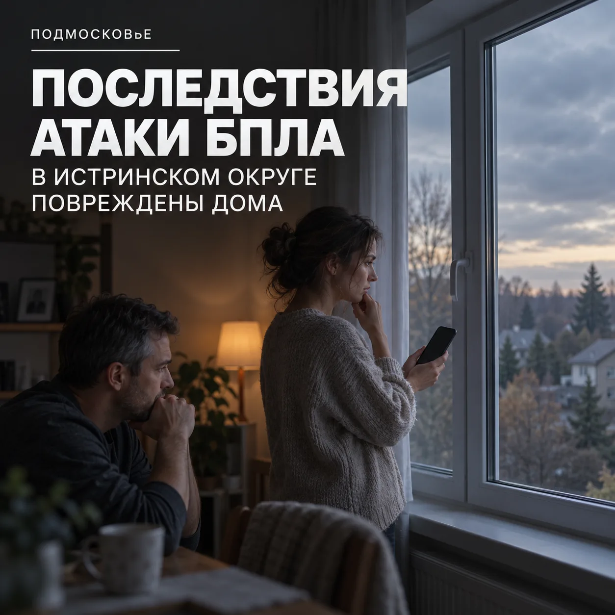 В Истре повреждены дома после ночной атаки БПЛА