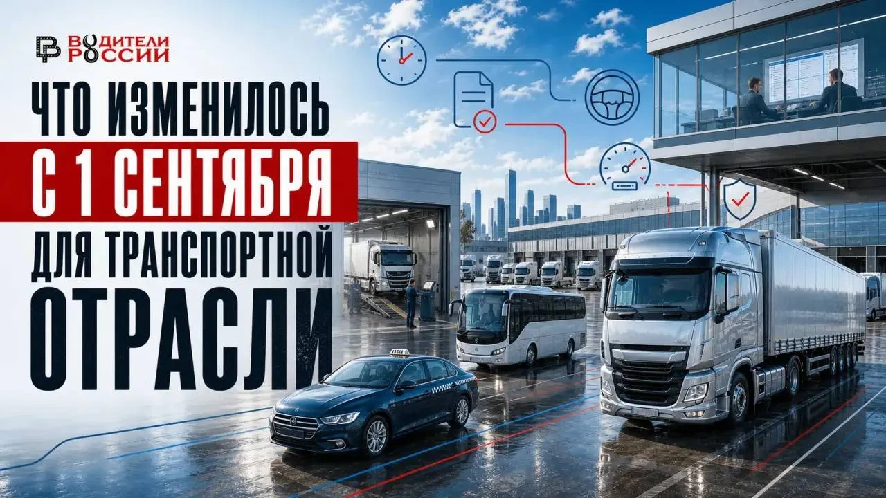 ❗️Что изменилось с 1 сентября для транспортной отрасли