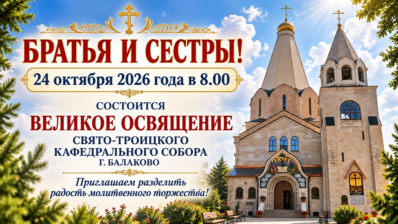 🍂 КАФЕДРАЛЬНЫЙ СОБОР ПРИГЛАШАЕТ НА ВЕЛИКОЕ ОСВЯЩЕНИЕ 24 ОКТЯБРЯ