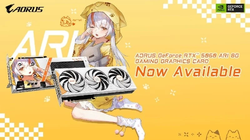 ⚡️ Gigabyte выпустила RTX 5060 в стиле маскота Aorus
