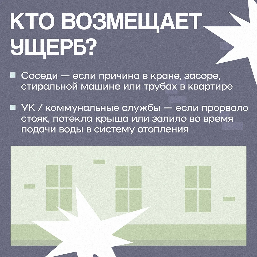 💧 Пятно на потолке, вода по стенам и испорченные вещи — ситуация неприятная, но паника точно не пом