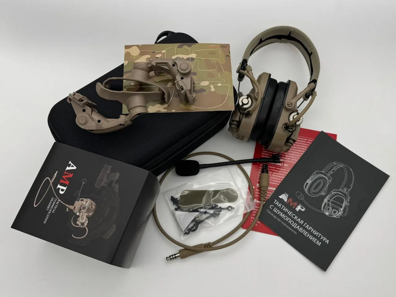 FMA FCS AMP Активные тактические стрелковые наушники от Falco Communications System - обновлённая RUS русифицированная версия (озвучка/голос/инструкция)